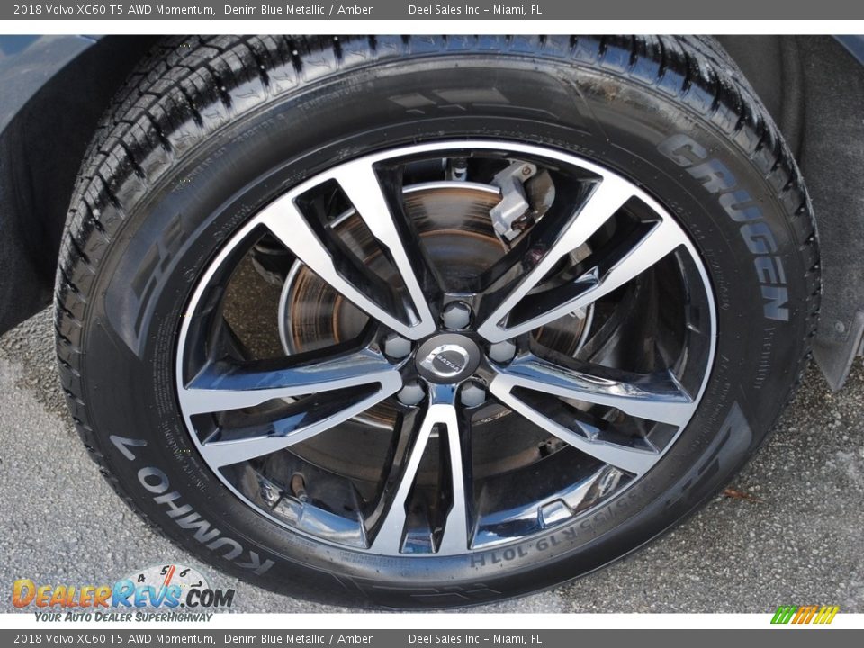 2018 Volvo XC60 T5 AWD Momentum Denim Blue Metallic / Amber Photo #10