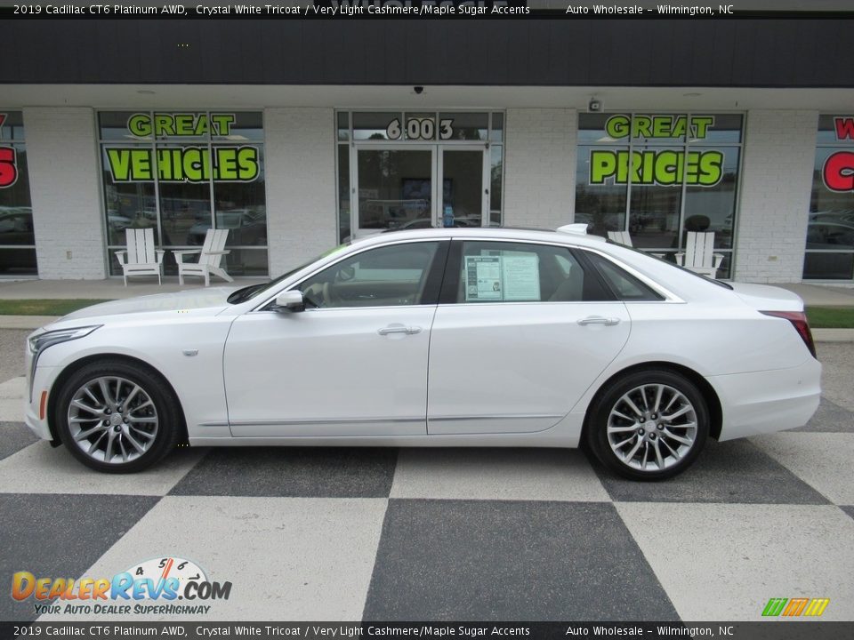 2019 Cadillac CT6 Platinum AWD Crystal White Tricoat / Very Light Cashmere/Maple Sugar Accents Photo #1