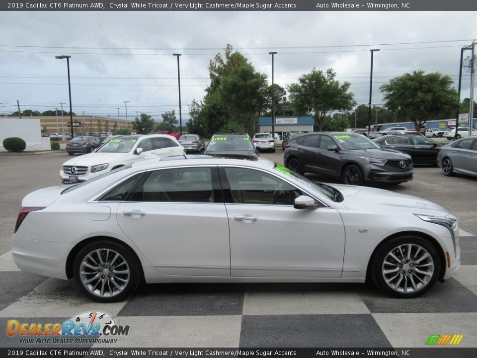2019 Cadillac CT6 Platinum AWD Crystal White Tricoat / Very Light Cashmere/Maple Sugar Accents Photo #3