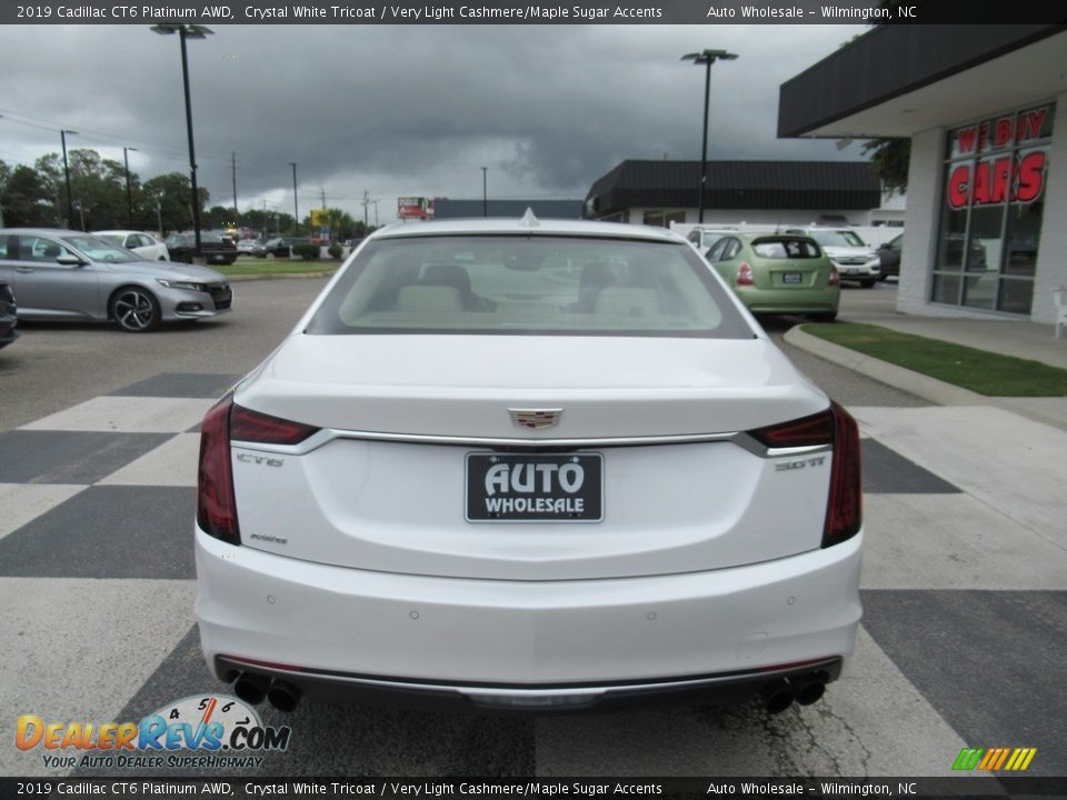 2019 Cadillac CT6 Platinum AWD Crystal White Tricoat / Very Light Cashmere/Maple Sugar Accents Photo #4