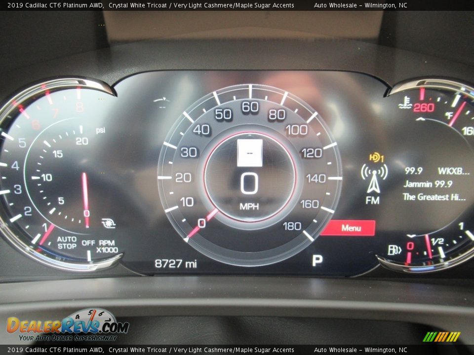 2019 Cadillac CT6 Platinum AWD Crystal White Tricoat / Very Light Cashmere/Maple Sugar Accents Photo #16