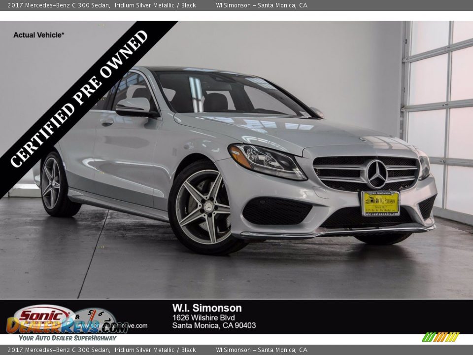 2017 Mercedes-Benz C 300 Sedan Iridium Silver Metallic / Black Photo #1