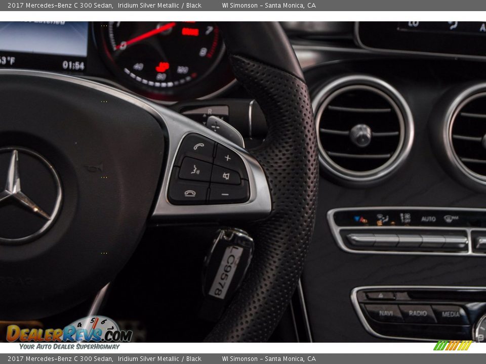 2017 Mercedes-Benz C 300 Sedan Iridium Silver Metallic / Black Photo #17