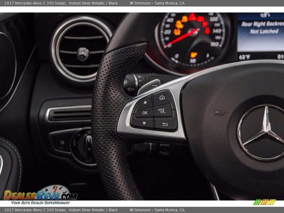 2017 Mercedes-Benz C 300 Sedan Iridium Silver Metallic / Black Photo #18