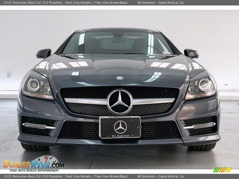 2015 Mercedes-Benz SLK 250 Roadster Steel Grey Metallic / Two-tone Brown/Black Photo #2