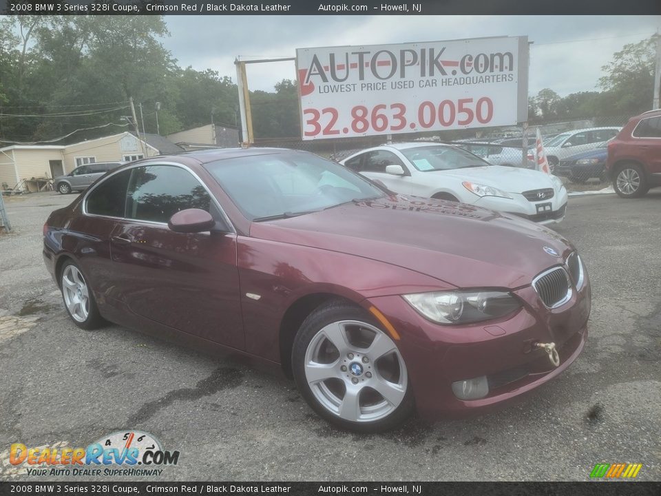 2008 BMW 3 Series 328i Coupe Crimson Red / Black Dakota Leather Photo #1