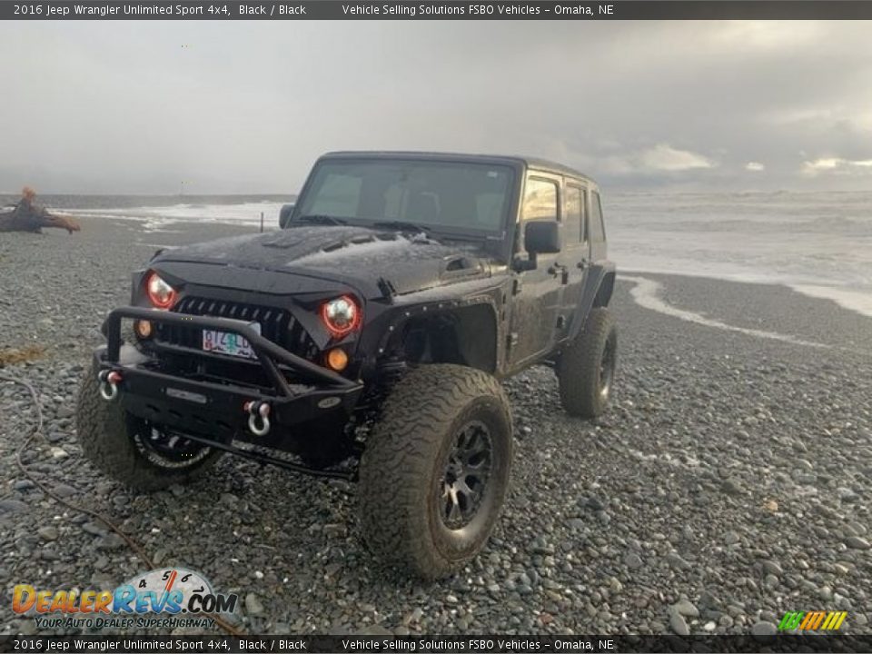 2016 Jeep Wrangler Unlimited Sport 4x4 Black / Black Photo #1