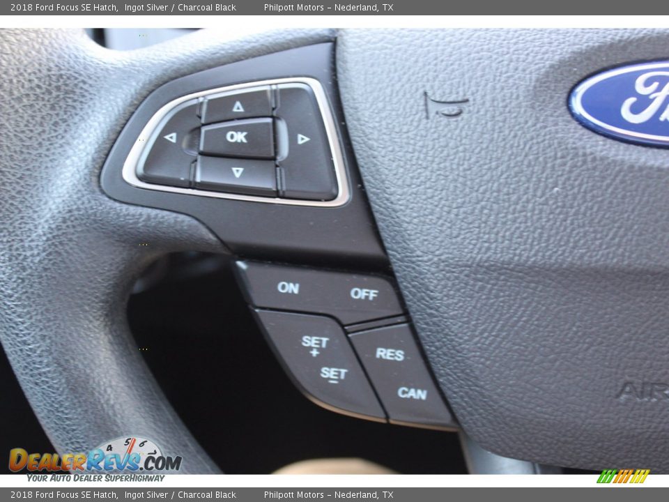 2018 Ford Focus SE Hatch Ingot Silver / Charcoal Black Photo #16