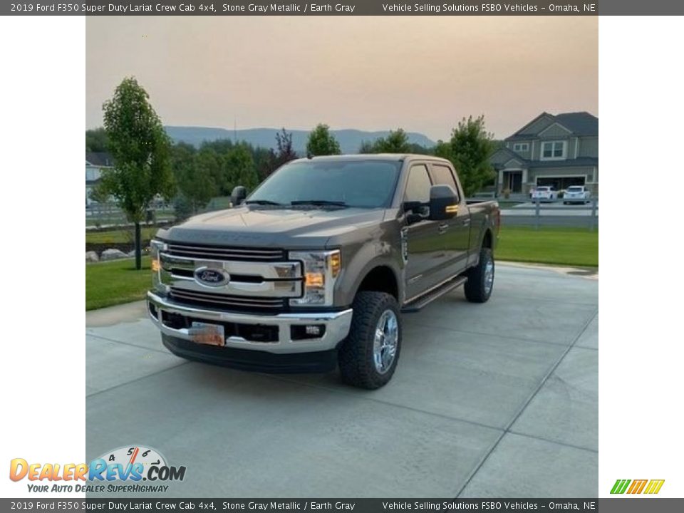 2019 Ford F350 Super Duty Lariat Crew Cab 4x4 Stone Gray Metallic / Earth Gray Photo #1