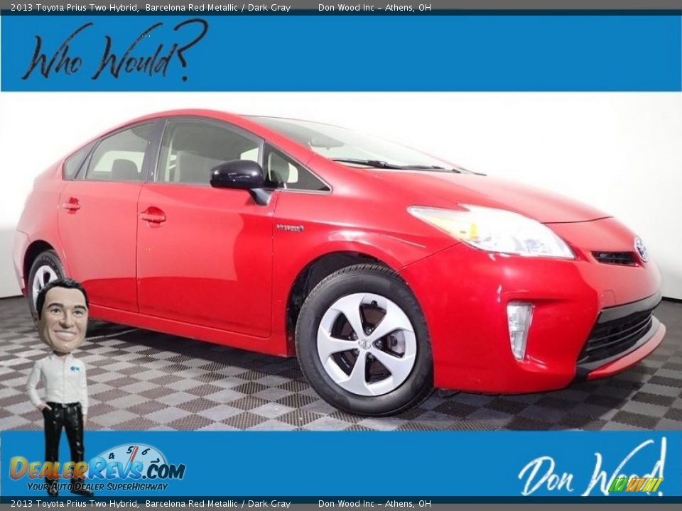 2013 Toyota Prius Two Hybrid Barcelona Red Metallic / Dark Gray Photo #1