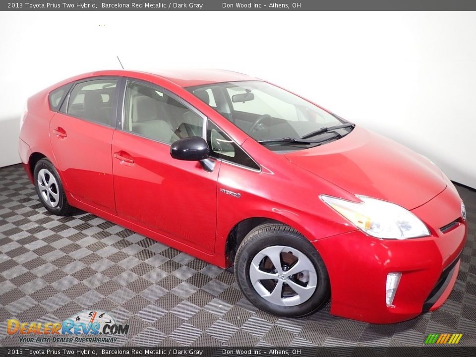 2013 Toyota Prius Two Hybrid Barcelona Red Metallic / Dark Gray Photo #2