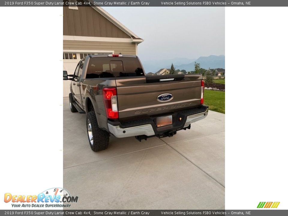 2019 Ford F350 Super Duty Lariat Crew Cab 4x4 Stone Gray Metallic / Earth Gray Photo #8