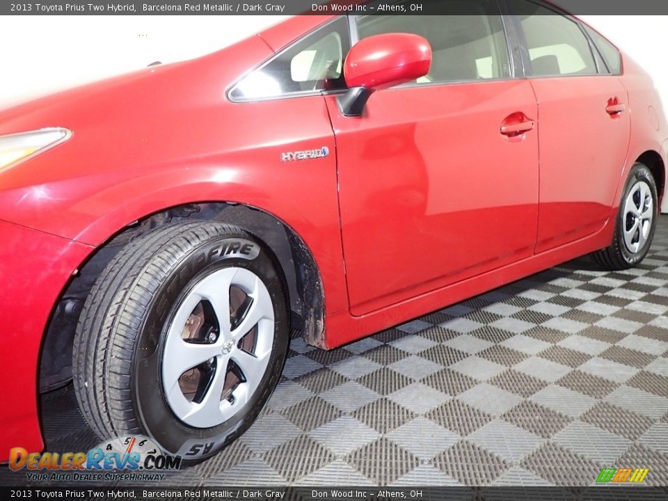 2013 Toyota Prius Two Hybrid Barcelona Red Metallic / Dark Gray Photo #8