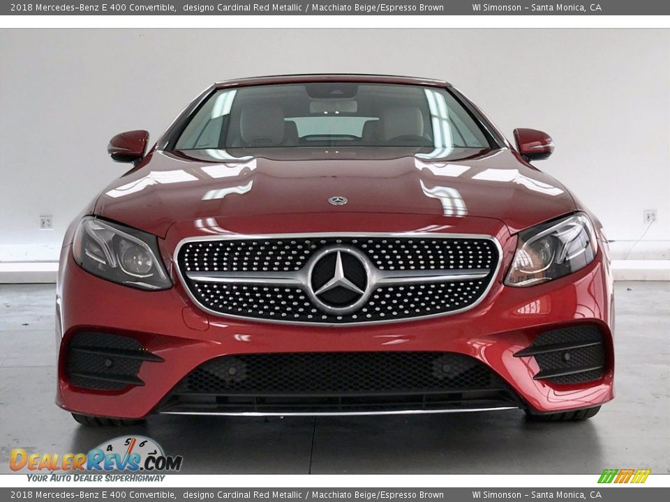 2018 Mercedes-Benz E 400 Convertible designo Cardinal Red Metallic / Macchiato Beige/Espresso Brown Photo #2