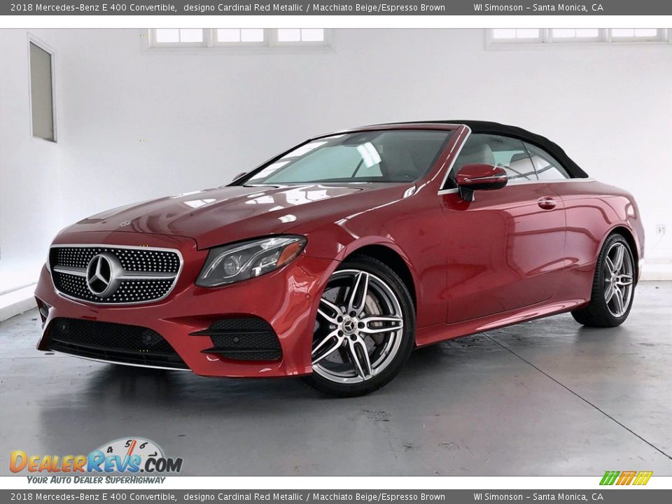 2018 Mercedes-Benz E 400 Convertible designo Cardinal Red Metallic / Macchiato Beige/Espresso Brown Photo #12