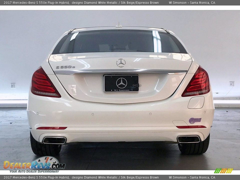 2017 Mercedes-Benz S 550e Plug-In Hybrid designo Diamond White Metallic / Silk Beige/Espresso Brown Photo #3
