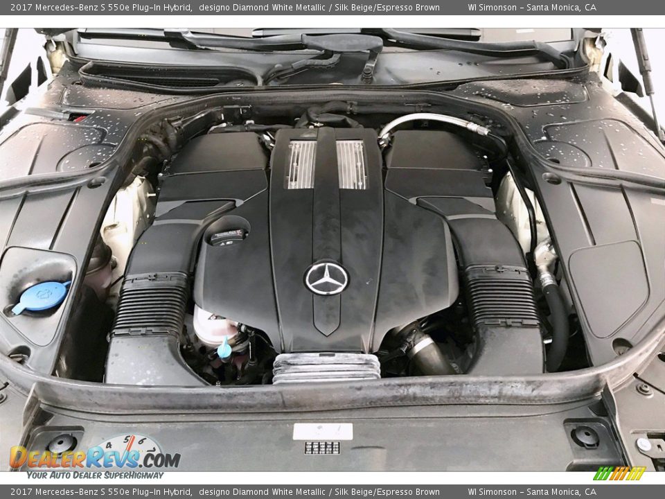 2017 Mercedes-Benz S 550e Plug-In Hybrid designo Diamond White Metallic / Silk Beige/Espresso Brown Photo #9