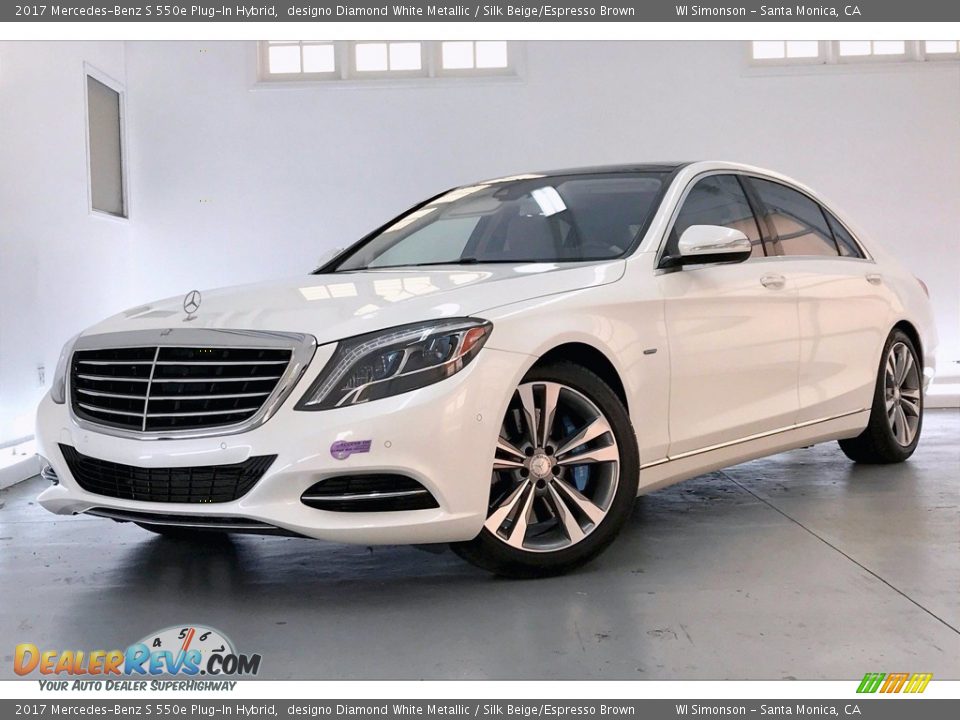 2017 Mercedes-Benz S 550e Plug-In Hybrid designo Diamond White Metallic / Silk Beige/Espresso Brown Photo #12