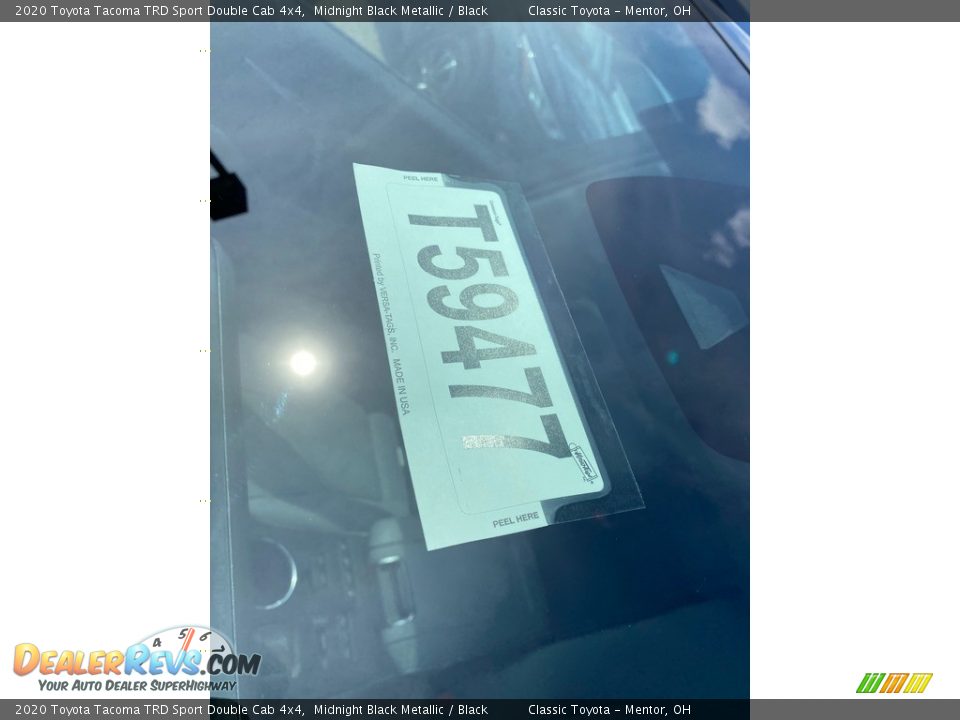 2020 Toyota Tacoma TRD Sport Double Cab 4x4 Midnight Black Metallic / Black Photo #5