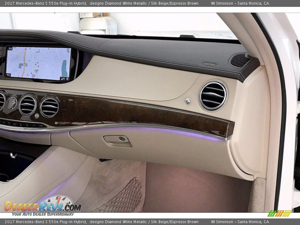 2017 Mercedes-Benz S 550e Plug-In Hybrid designo Diamond White Metallic / Silk Beige/Espresso Brown Photo #28