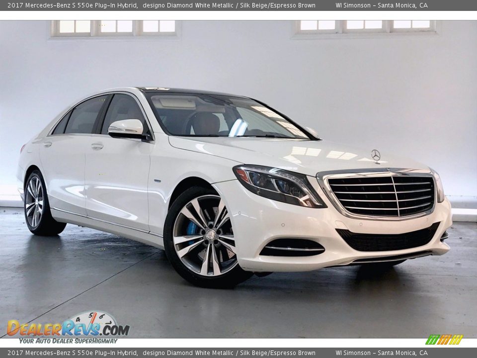 2017 Mercedes-Benz S 550e Plug-In Hybrid designo Diamond White Metallic / Silk Beige/Espresso Brown Photo #34