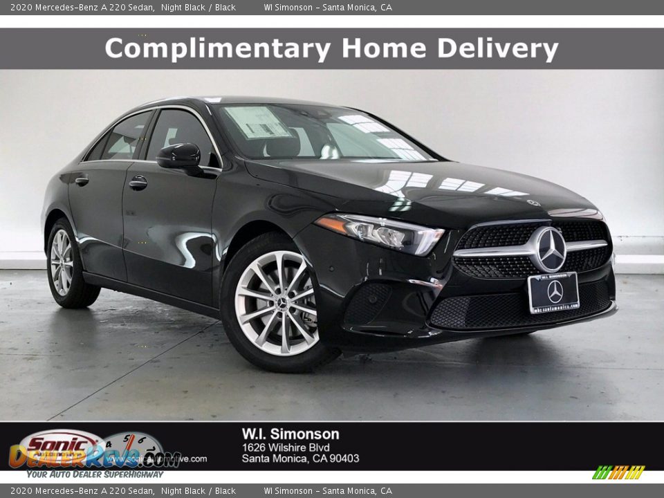 2020 Mercedes-Benz A 220 Sedan Night Black / Black Photo #1