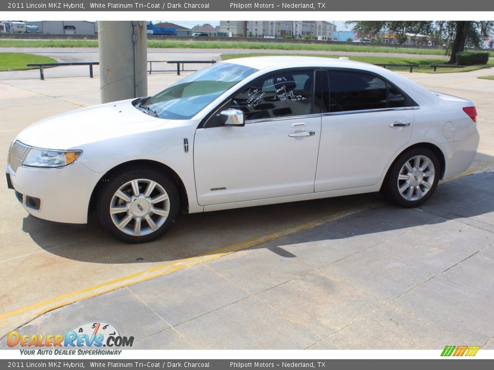 2011 Lincoln MKZ Hybrid White Platinum Tri-Coat / Dark Charcoal Photo #7