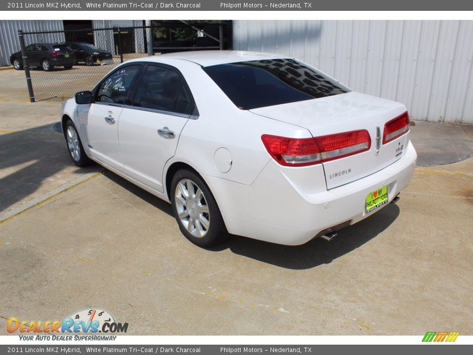 2011 Lincoln MKZ Hybrid White Platinum Tri-Coat / Dark Charcoal Photo #8