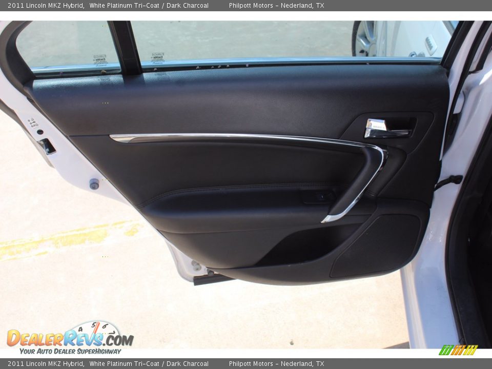 2011 Lincoln MKZ Hybrid White Platinum Tri-Coat / Dark Charcoal Photo #24