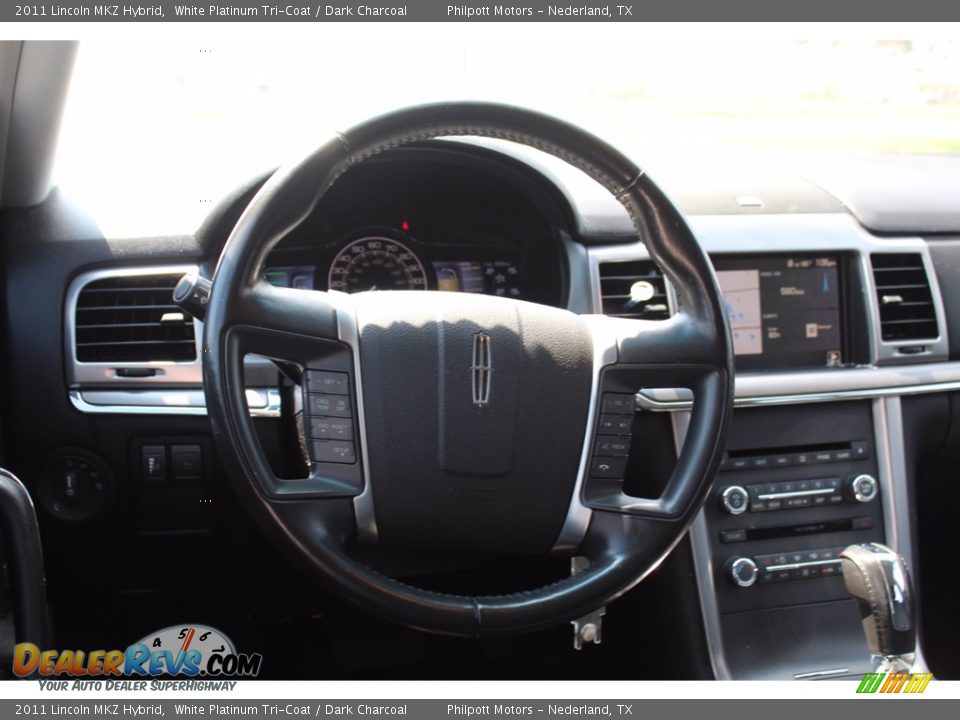 2011 Lincoln MKZ Hybrid White Platinum Tri-Coat / Dark Charcoal Photo #27