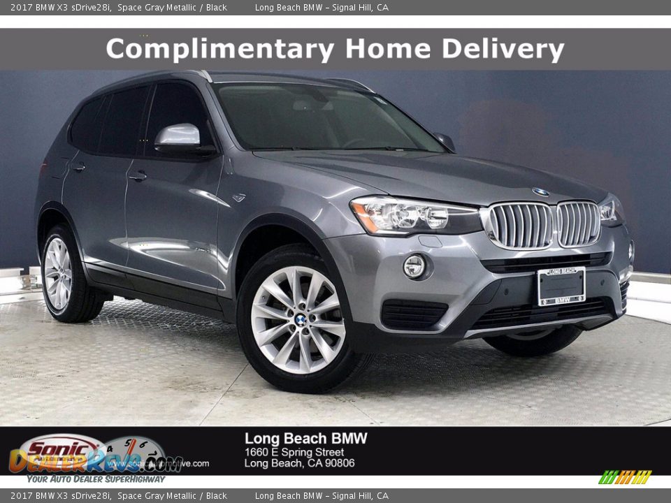 2017 BMW X3 sDrive28i Space Gray Metallic / Black Photo #1