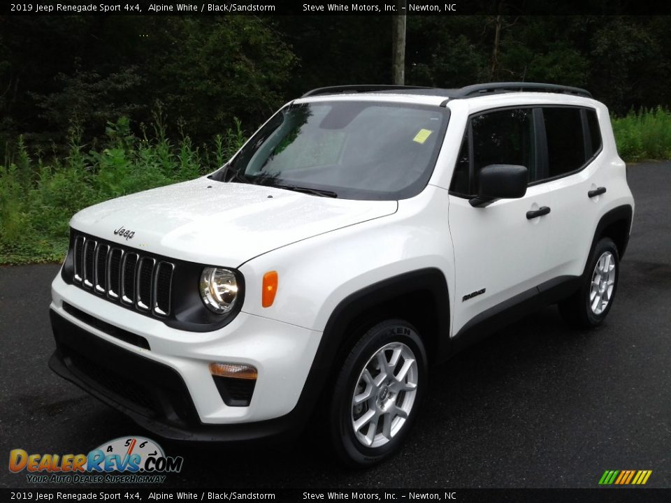 2019 Jeep Renegade Sport 4x4 Alpine White / Black/Sandstorm Photo #2