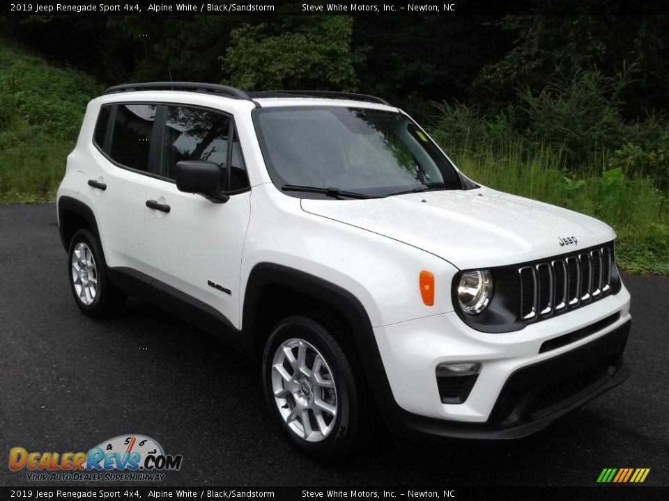 2019 Jeep Renegade Sport 4x4 Alpine White / Black/Sandstorm Photo #4