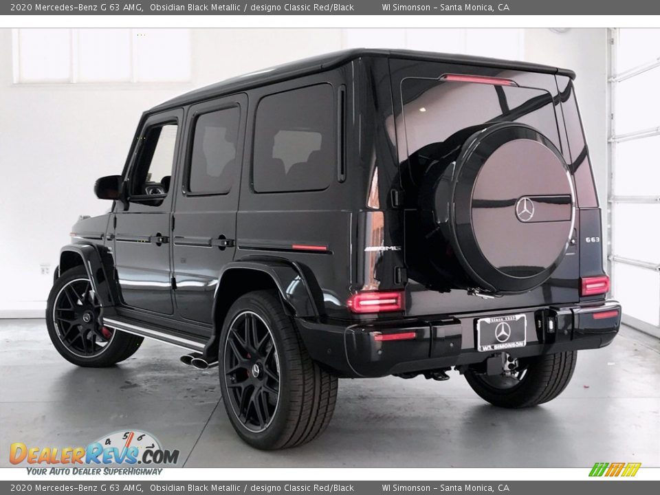 2020 Mercedes-Benz G 63 AMG Obsidian Black Metallic / designo Classic Red/Black Photo #2