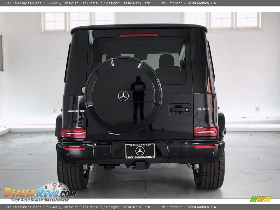 2020 Mercedes-Benz G 63 AMG Obsidian Black Metallic / designo Classic Red/Black Photo #3