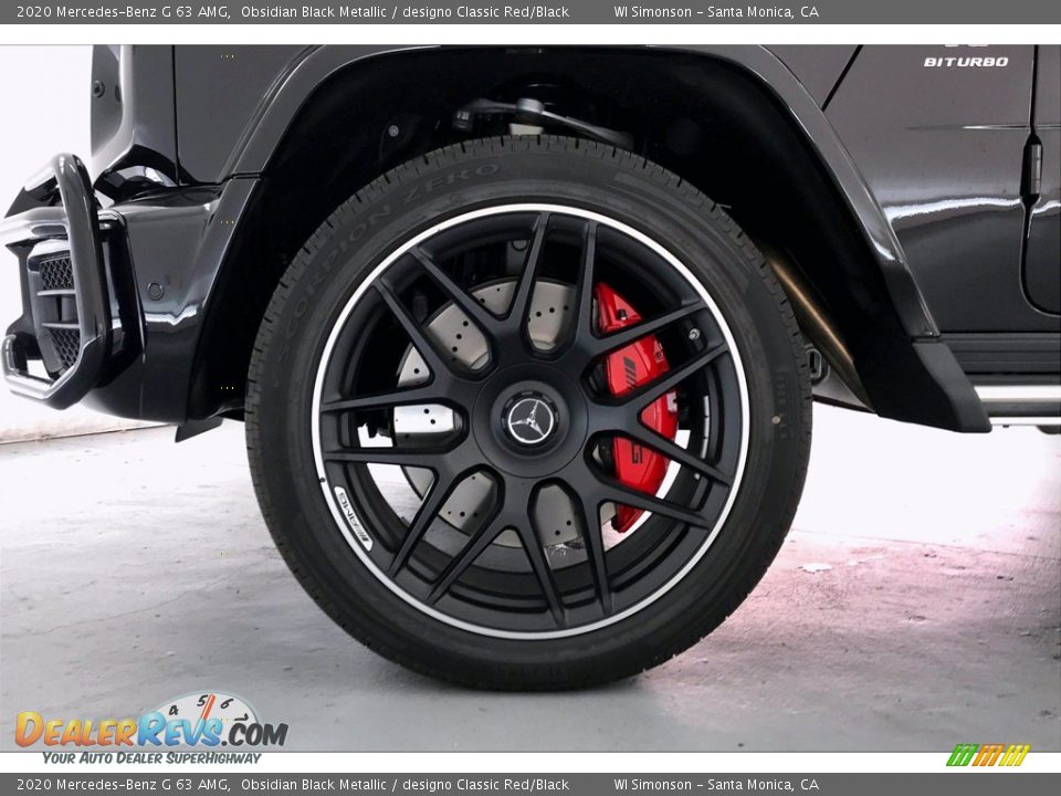 2020 Mercedes-Benz G 63 AMG Obsidian Black Metallic / designo Classic Red/Black Photo #9