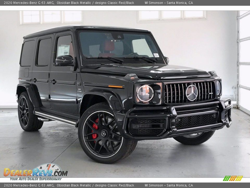 2020 Mercedes-Benz G 63 AMG Obsidian Black Metallic / designo Classic Red/Black Photo #12