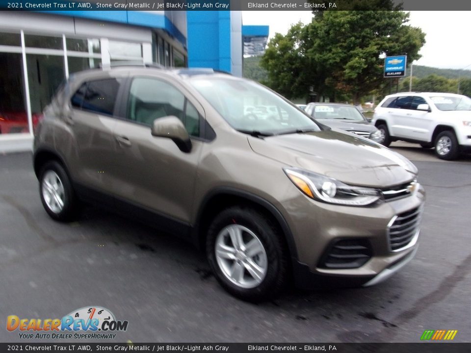 2021 Chevrolet Trax LT AWD Stone Gray Metallic / Jet Black/­Light Ash Gray Photo #3