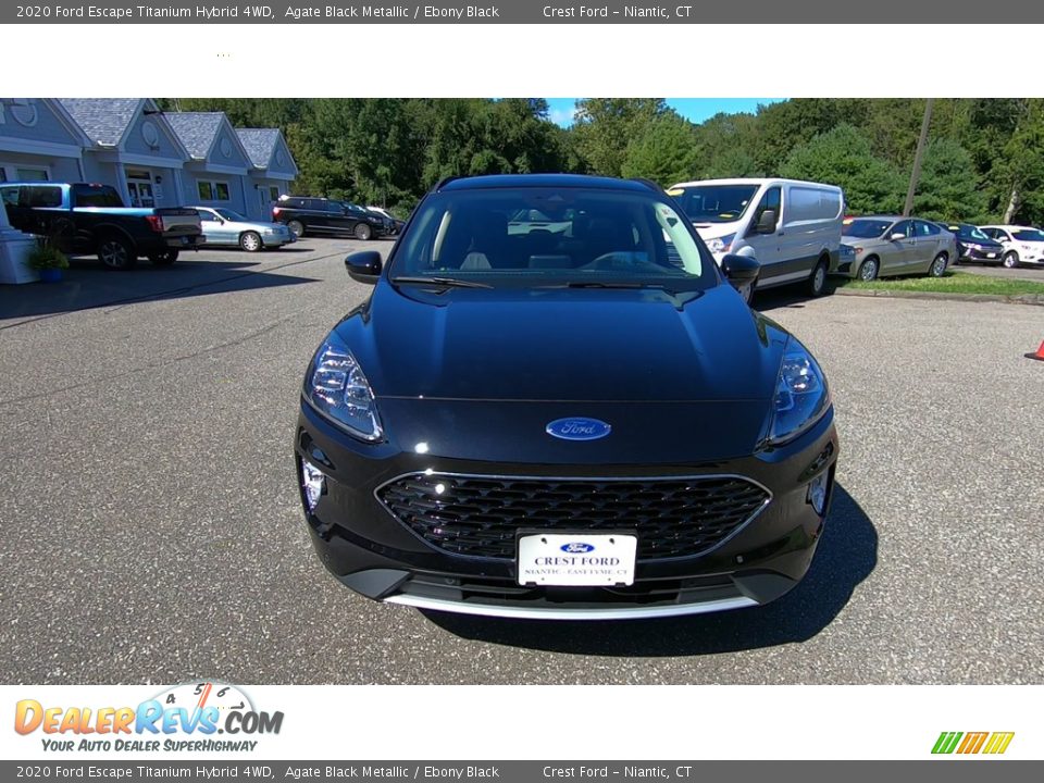 2020 Ford Escape Titanium Hybrid 4WD Agate Black Metallic / Ebony Black Photo #2