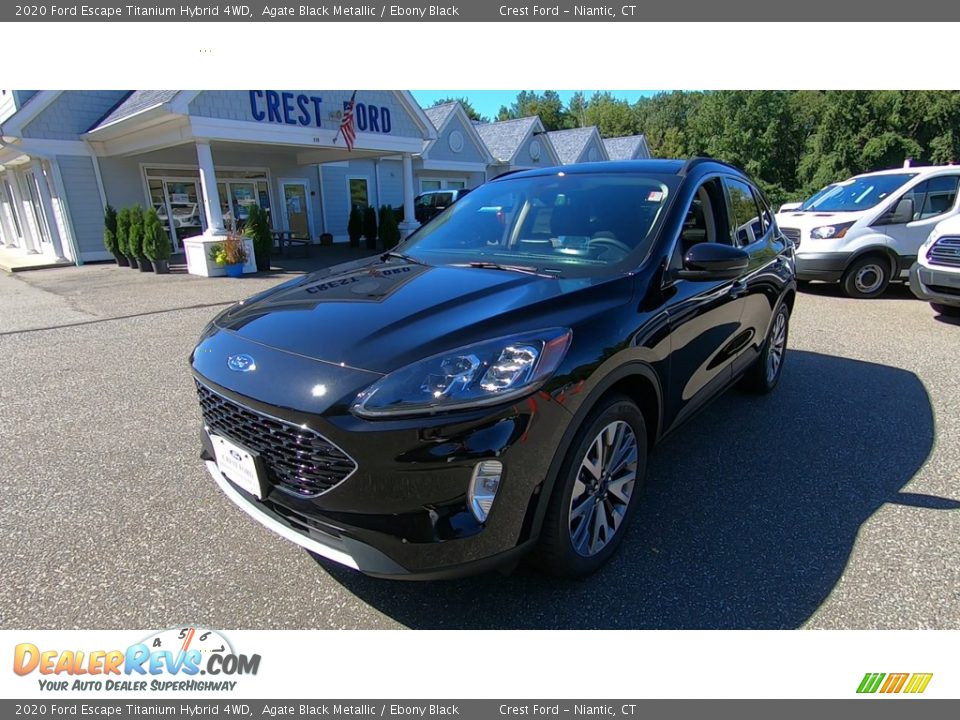 2020 Ford Escape Titanium Hybrid 4WD Agate Black Metallic / Ebony Black Photo #3