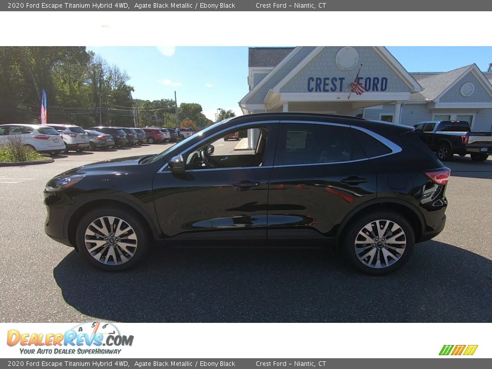 2020 Ford Escape Titanium Hybrid 4WD Agate Black Metallic / Ebony Black Photo #4