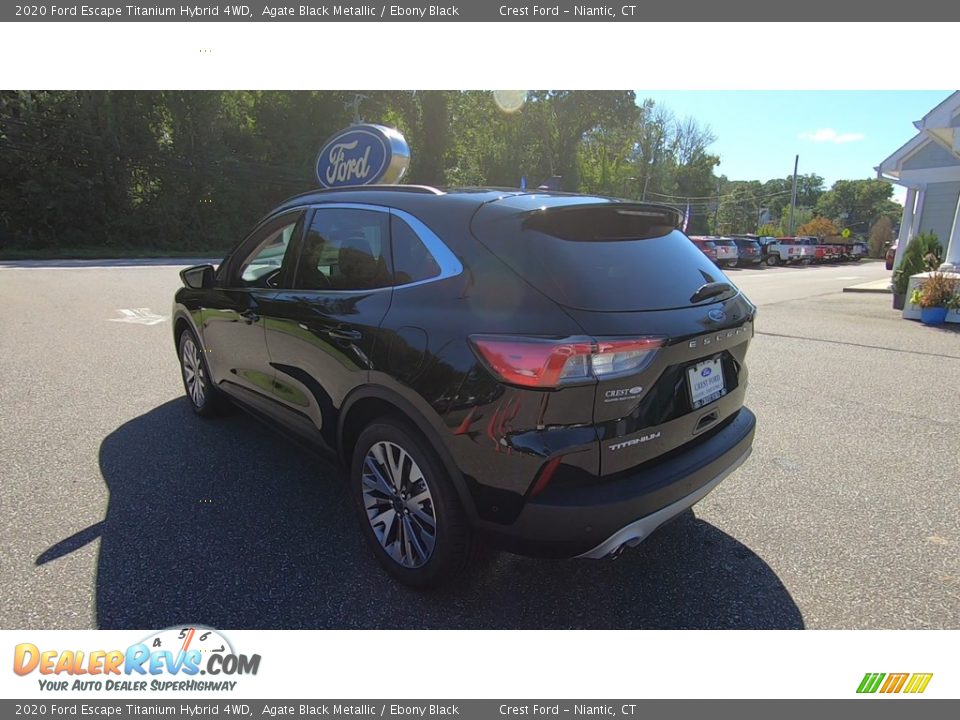 2020 Ford Escape Titanium Hybrid 4WD Agate Black Metallic / Ebony Black Photo #5