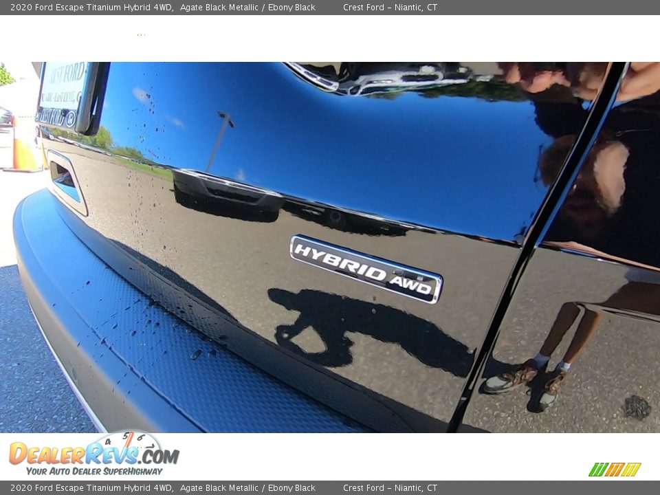 2020 Ford Escape Titanium Hybrid 4WD Agate Black Metallic / Ebony Black Photo #9