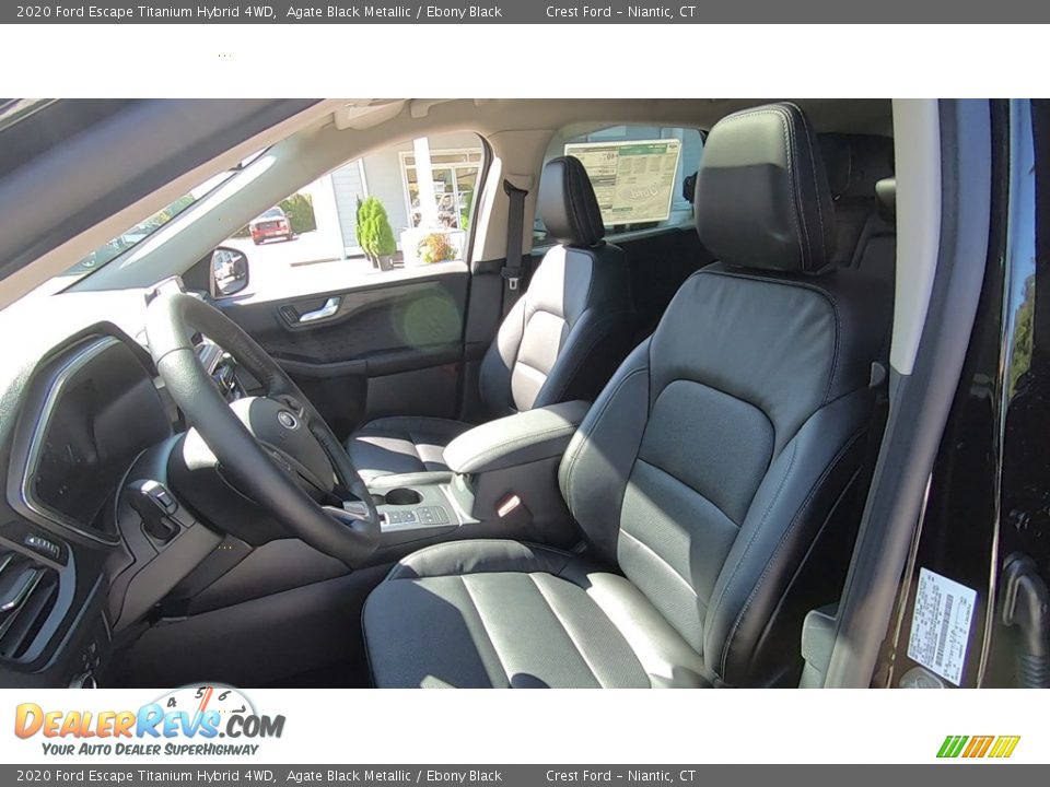 2020 Ford Escape Titanium Hybrid 4WD Agate Black Metallic / Ebony Black Photo #11
