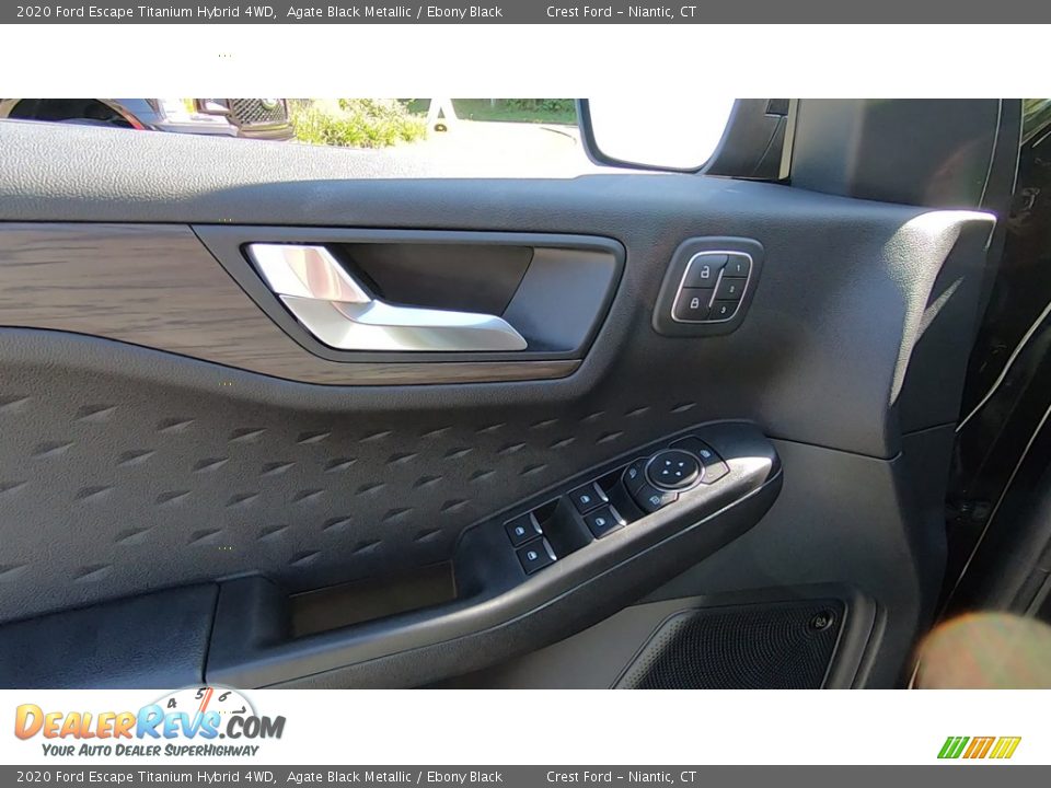 2020 Ford Escape Titanium Hybrid 4WD Agate Black Metallic / Ebony Black Photo #12