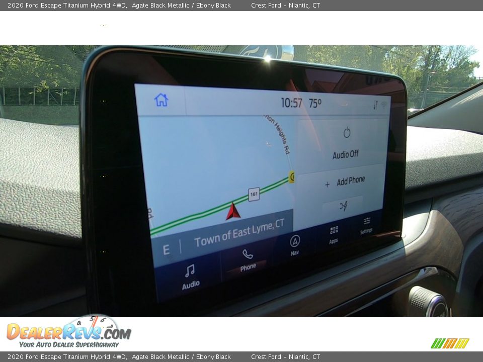2020 Ford Escape Titanium Hybrid 4WD Agate Black Metallic / Ebony Black Photo #14