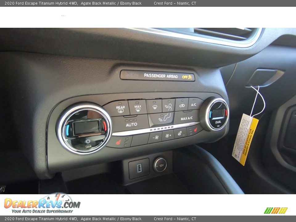 2020 Ford Escape Titanium Hybrid 4WD Agate Black Metallic / Ebony Black Photo #15