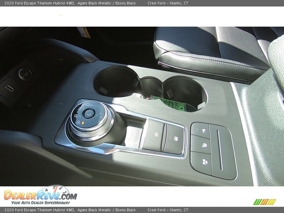 2020 Ford Escape Titanium Hybrid 4WD Agate Black Metallic / Ebony Black Photo #16