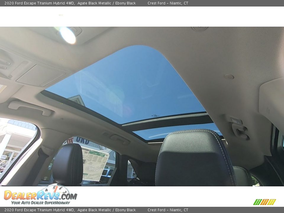 2020 Ford Escape Titanium Hybrid 4WD Agate Black Metallic / Ebony Black Photo #17