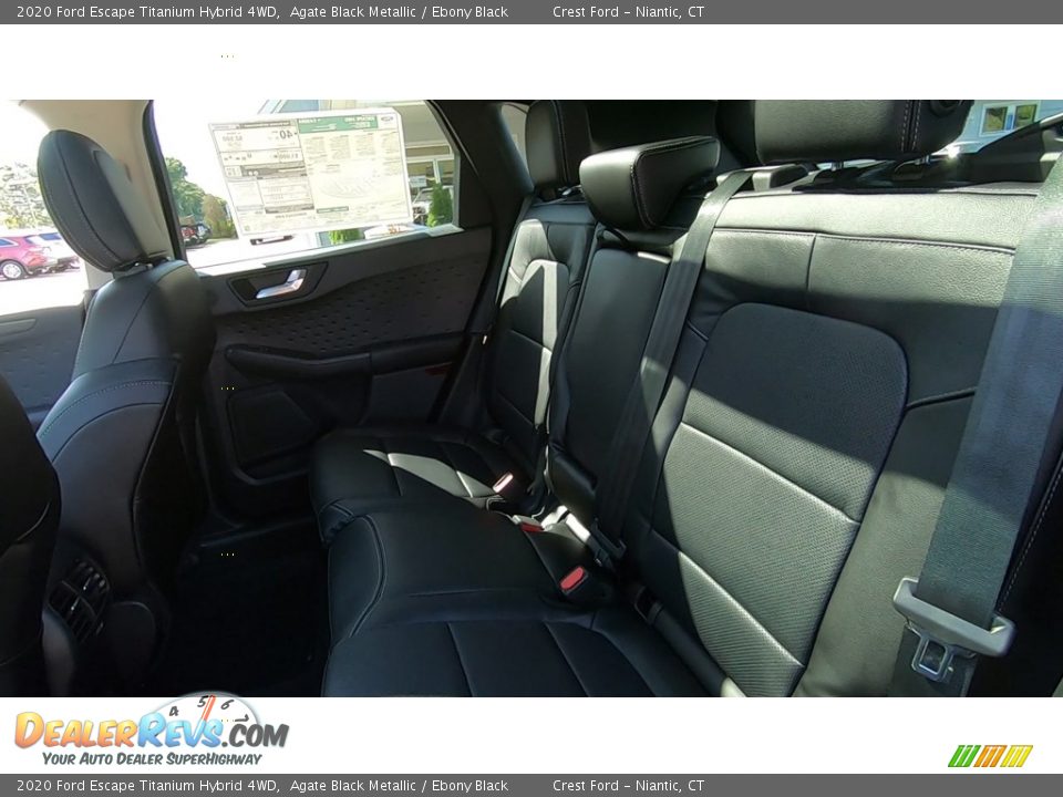 2020 Ford Escape Titanium Hybrid 4WD Agate Black Metallic / Ebony Black Photo #18